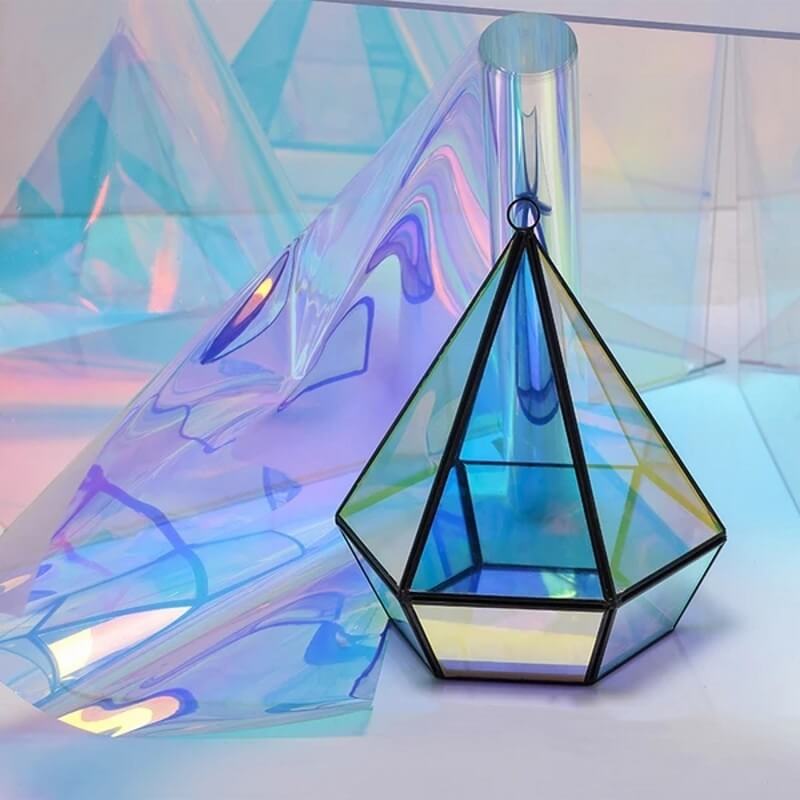 Gradient Rainbow Iridescent PVC PVC Fabric Wholesale Supplier 5